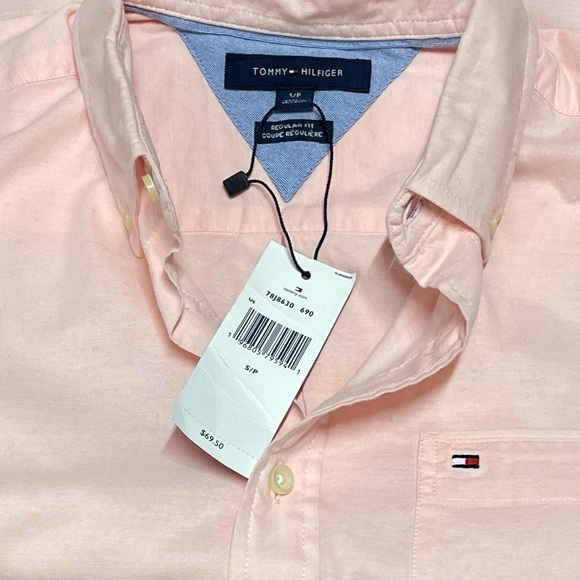 New Small Tommy Hilfiger Pink Casual Untuk Button Down Shirt - Picture 4 of 4